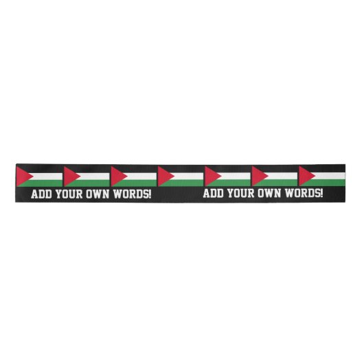 Palestijnse vlag satijnen lint (Voorkant)