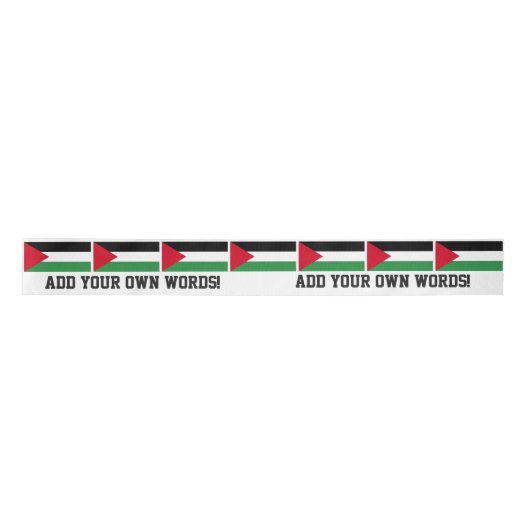 Palestijnse vlag satijnen lint (Voorkant)
