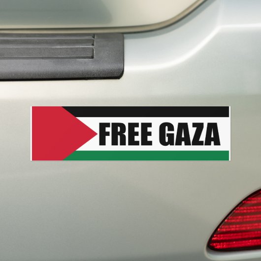 Palestijnse vlag, Save Gaza, Free Gaza Bumpersticker (Op auto)