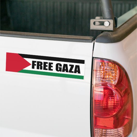 Palestijnse vlag, Save Gaza, Free Gaza Bumpersticker (Op Truck)