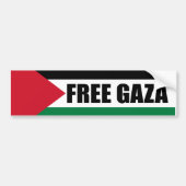 Palestijnse vlag, Save Gaza, Free Gaza Bumpersticker (Voorkant)