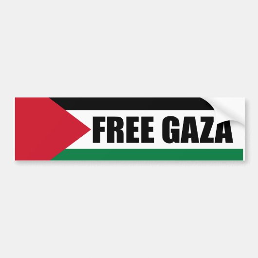 Palestijnse vlag, Save Gaza, Free Gaza Bumpersticker (Voorkant)