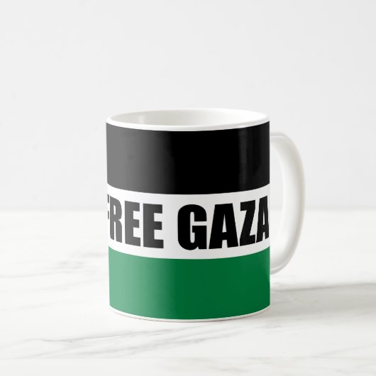 Palestijnse vlag, Save Gaza, Free Gaza Koffiemok (Voorkant rechts)