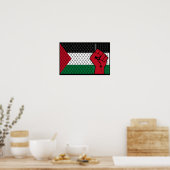 Palestijnse vlag, Save Gaza, Free Gaza Poster (Keuken)