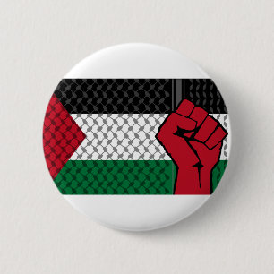 Palestijnse vlag, Save Gaza, Free Gaza Ronde Button 5,7 Cm