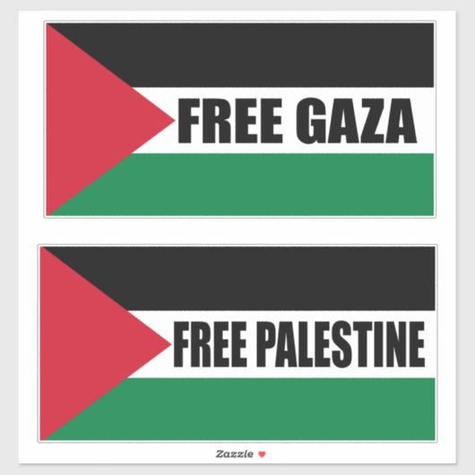 Palestijnse vlag, Save Gaza, Free Gaza Sticker (Vel)