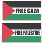 Palestijnse vlag, Save Gaza, Free Gaza Sticker (Voorkant)