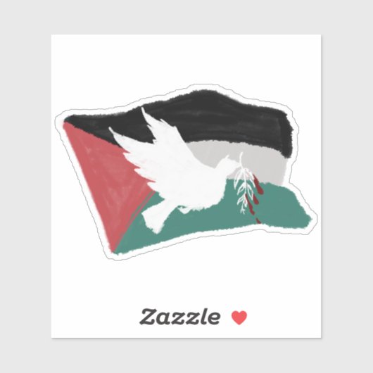 Palestijnse vlag sticker (Vel)