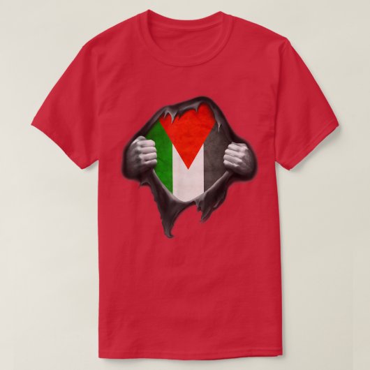 Palestijnse vlag T T-shirt (Design voorkant)
