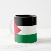 Palestijnse vlag tweekleurige koffiemok (Voorkant links)