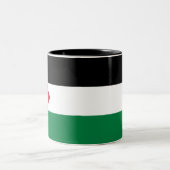 Palestijnse vlag tweekleurige koffiemok (Center)