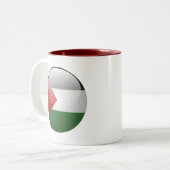Palestijnse vlag tweekleurige koffiemok (Voorkant links)
