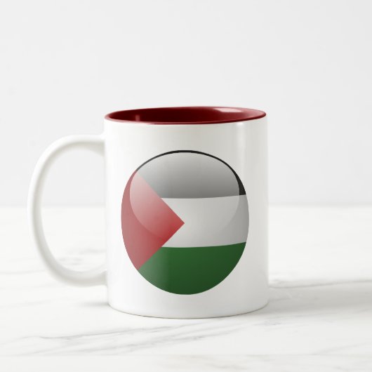 Palestijnse vlag tweekleurige koffiemok (Links)