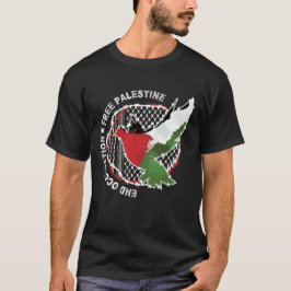 Palestijnse Vlag van de Vrijheid Arabisch Kufiya H T-shirt