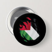 palestijnse vlag verscheurd ronde button 7,6 cm (Voorkant /achterkant)