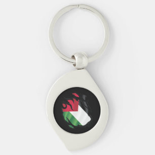 palestijnse vlag verscheurd sleutelhanger