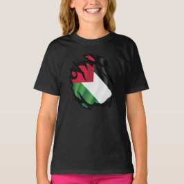 palestijnse vlag verscheurd t-shirt