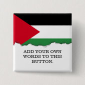 Palestijnse vlag vierkante button 5,1 cm (Voorkant)
