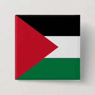 Palestijnse vlag vierkante button 5,1 cm