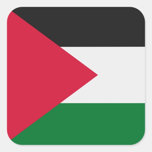 Palestijnse vlag vierkante sticker (Voorkant)