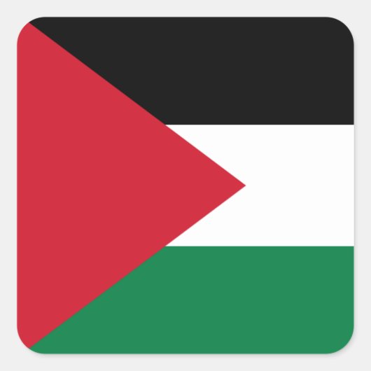 Palestijnse vlag vierkante sticker (Voorkant)