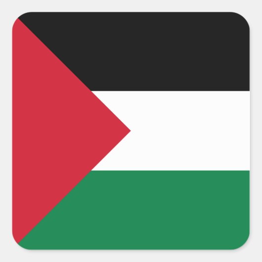 Palestijnse vlag vierkante sticker (Voorkant)