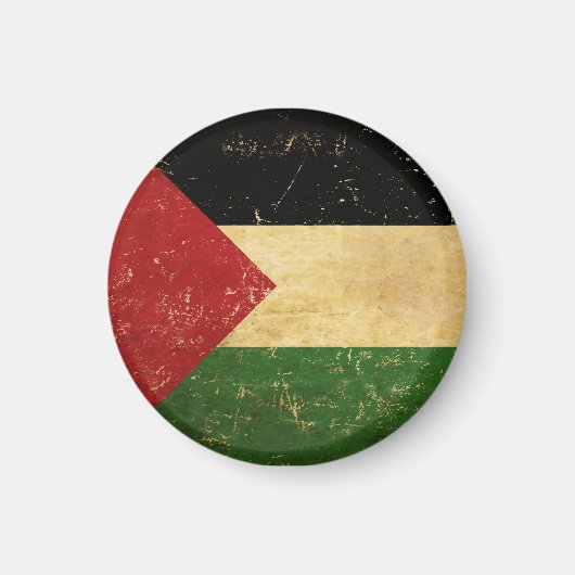 Palestijnse Vlag Vintage Grunge Magneet (Voorkant)