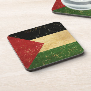 Palestijnse Vlag Vintage Grunge Onderzetter