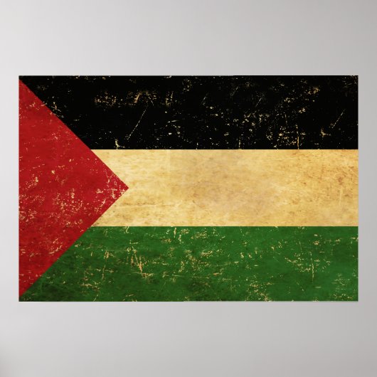 Palestijnse Vlag Vintage Poster (Voorkant)