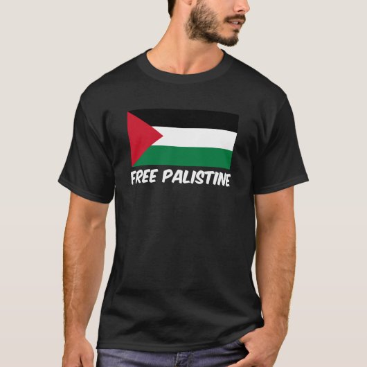 Palestijnse Vlag vrij Palestina تيشيرت ع ل م ف ل س T-shirt (Voorkant)