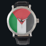 Palestijnse vlag Vrij Palestina aanpassenD Horloge<br><div class="desc">Palestijnse vlag Vrij Palestina op maat</div>