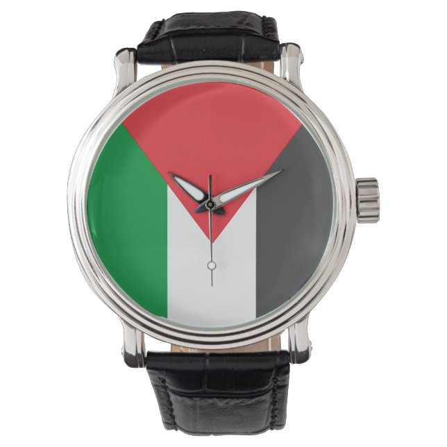 Palestijnse vlag Vrij Palestina aanpassenD Horloge (Voorkant)