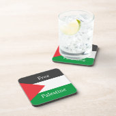 Palestijnse vlag Vrij Palestina op maat Bier Onderzetter (Rechterzijde)