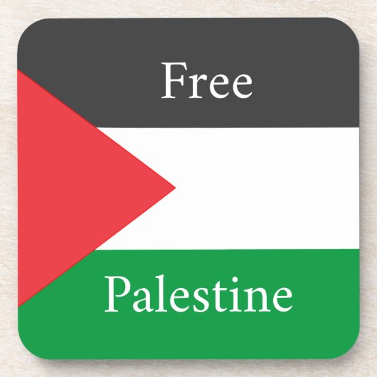 Palestijnse vlag Vrij Palestina op maat Bier Onderzetter (Voorkant)
