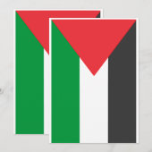 Palestijnse vlag Vrij Palestina op maat Kaart (Voorkant / Achterkant)