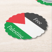 Palestijnse vlag Vrij Palestina op maat Kartonnen Onderzetters (Gekanteld)
