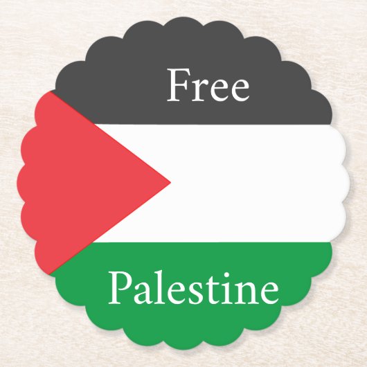 Palestijnse vlag Vrij Palestina op maat Kartonnen Onderzetters (Voorkant)