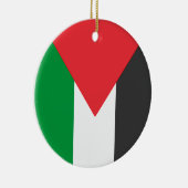 Palestijnse vlag Vrij Palestina op maat Keramisch Ornament (Rechts)