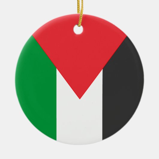 Palestijnse vlag Vrij Palestina op maat Keramisch Ornament (Voorkant)