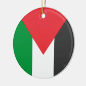 Palestijnse vlag Vrij Palestina op maat Keramisch Ornament (Links)