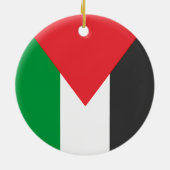 Palestijnse vlag Vrij Palestina op maat Keramisch Ornament (Achterkant)