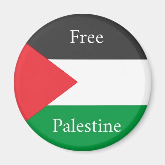 Palestijnse vlag Vrij Palestina op maat Magneet (Voorkant)