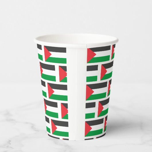 Palestijnse vlag Vrij Palestina op maat Papieren Bekers (Rechts)