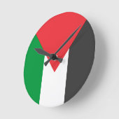 Palestijnse vlag Vrij Palestina op maat Ronde Klok (Hoek)