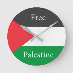 Palestijnse vlag Vrij Palestina op maat Ronde Klok