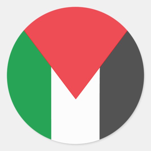 Palestijnse vlag Vrij Palestina op maat Ronde Sticker (Voorkant)