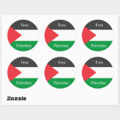 Palestijnse vlag Vrij Palestina op maat Ronde Sticker (Vel)