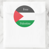Palestijnse vlag Vrij Palestina op maat Ronde Sticker (Tas)