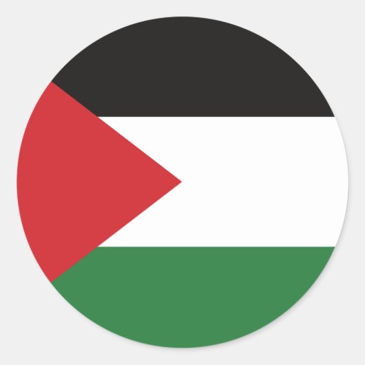 Palestijnse vlag Vrij Palestina op maat Ronde Sticker (Voorkant)