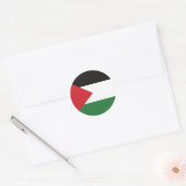 Palestijnse vlag Vrij Palestina op maat Ronde Sticker (Envelop)